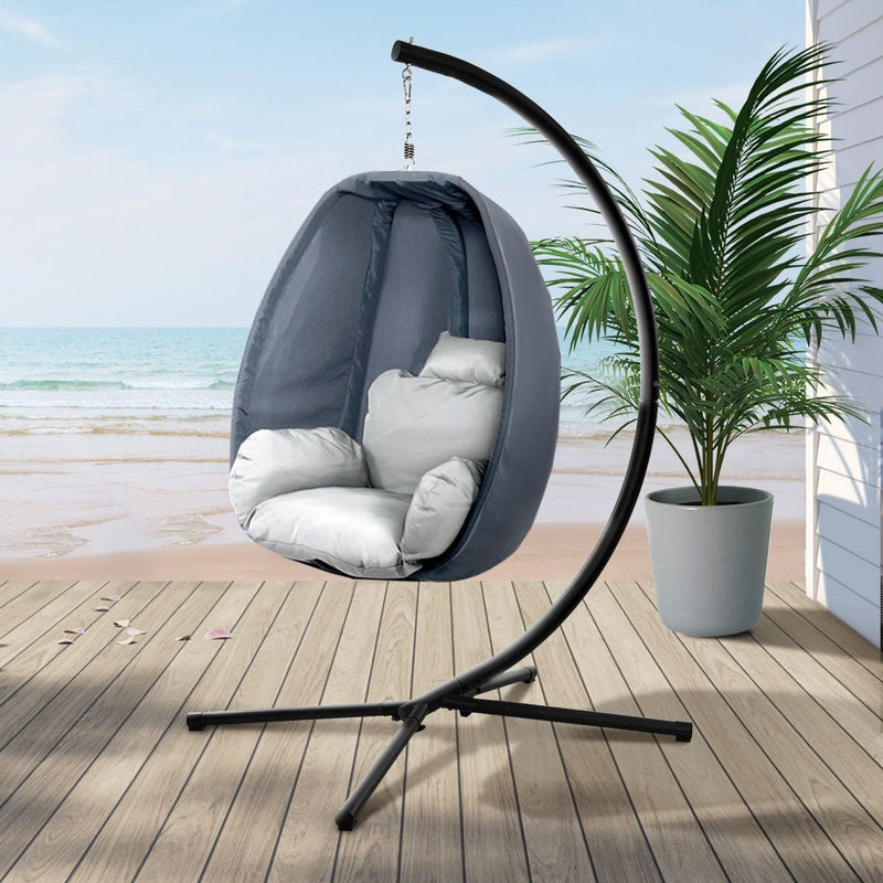 Outdoor Hanging Egg Chair - Rivercity House & Home Co. (ABN 18 642 972 209) - Affordable Modern Furniture Australia