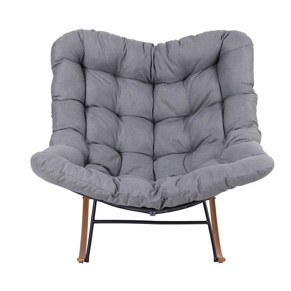 Outdoor Rocking Chair Furniture Papasan Recliner Garden Patio Lounge Setting - Furniture > Outdoor > Outdoor Chairs - Rivercity House & Home Co. (ABN 18 642 972 209) - Affordable Modern Furniture Australia