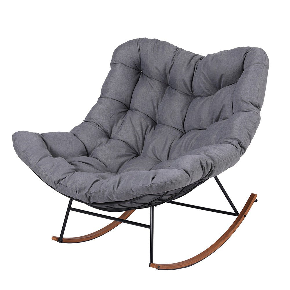 Outdoor Rocking Chair Furniture Papasan Recliner Garden Patio Lounge Setting - Furniture > Outdoor > Outdoor Chairs - Rivercity House & Home Co. (ABN 18 642 972 209) - Affordable Modern Furniture Australia