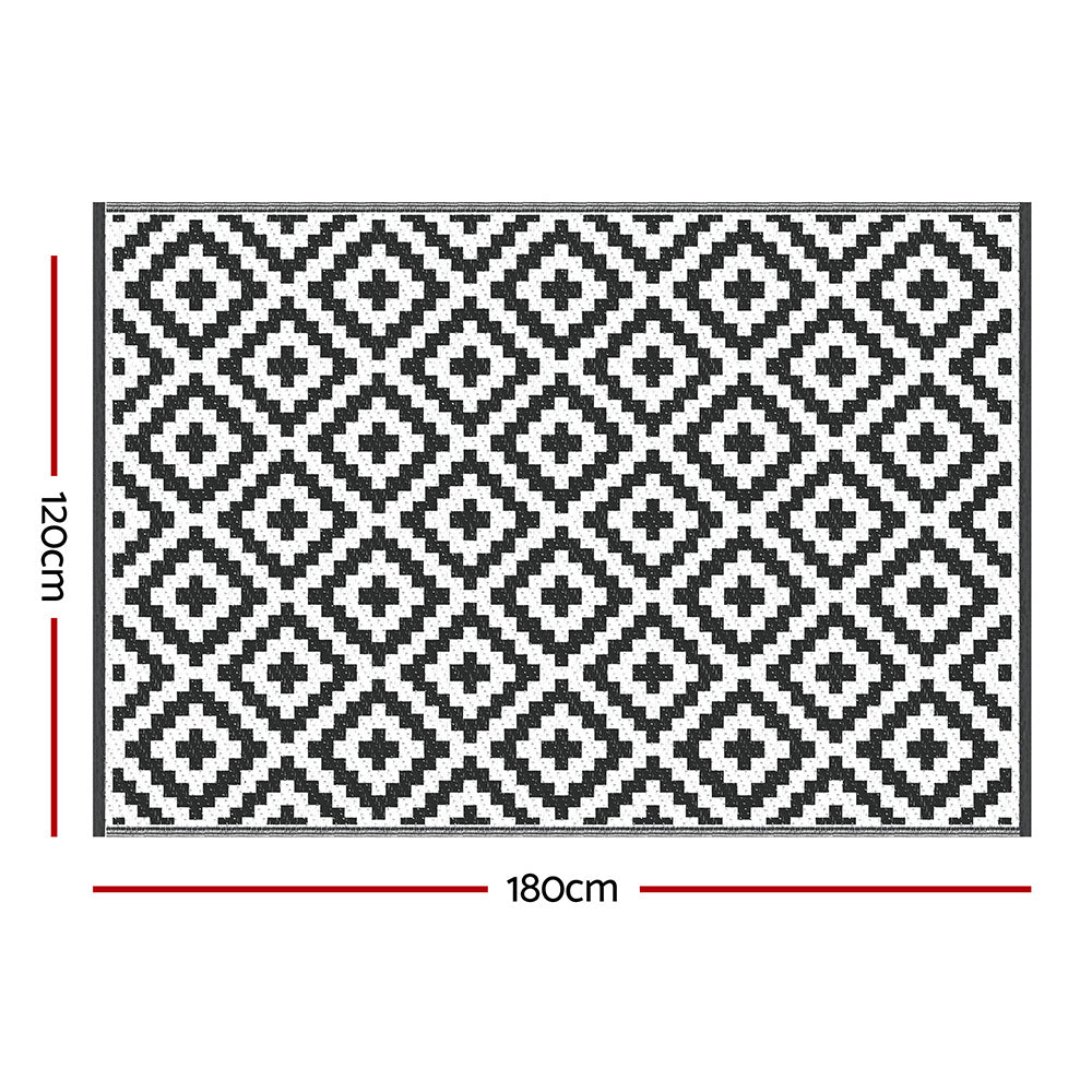 Outdoor Rugs 120x180cm Large Carpet Reversible Area Mat PP Dual - Sided Patio Rug Cross - Home & Garden > Rugs > Outdoor Rugs - Rivercity House & Home Co. (ABN 18 642 972 209) - Affordable Modern Furniture Australia
