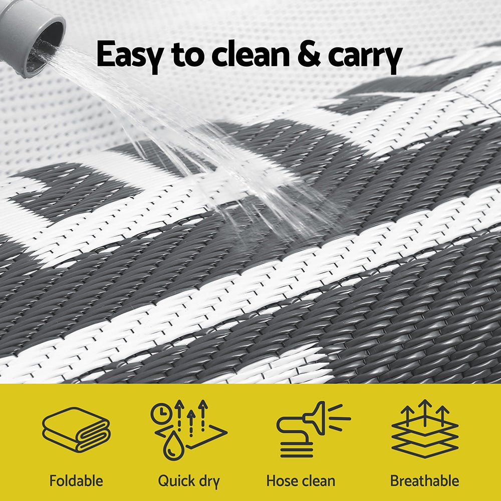 Outdoor Rugs 152x244cm Large Carpet Reversible Area Mat PP Dual - Sided Patio Rug Greek Key - Home & Garden > Rugs > Outdoor Rugs - Rivercity House & Home Co. (ABN 18 642 972 209) - Affordable Modern Furniture Australia