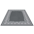 Outdoor Rug 152x244cm Reversible Dual-Sided Patio Carpet Greek Key - Grey