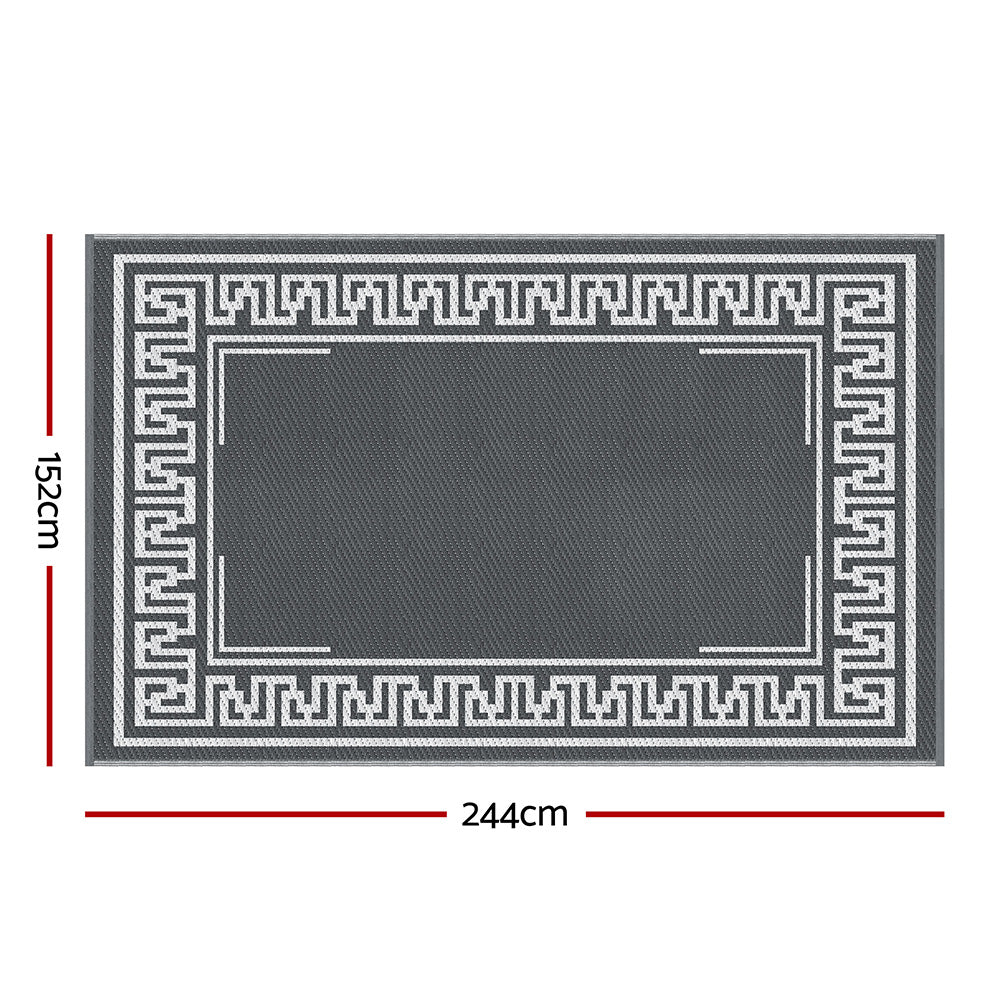 Outdoor Rugs 152x244cm Large Carpet Reversible Area Mat PP Dual - Sided Patio Rug Greek Key - Home & Garden > Rugs > Outdoor Rugs - Rivercity House & Home Co. (ABN 18 642 972 209) - Affordable Modern Furniture Australia