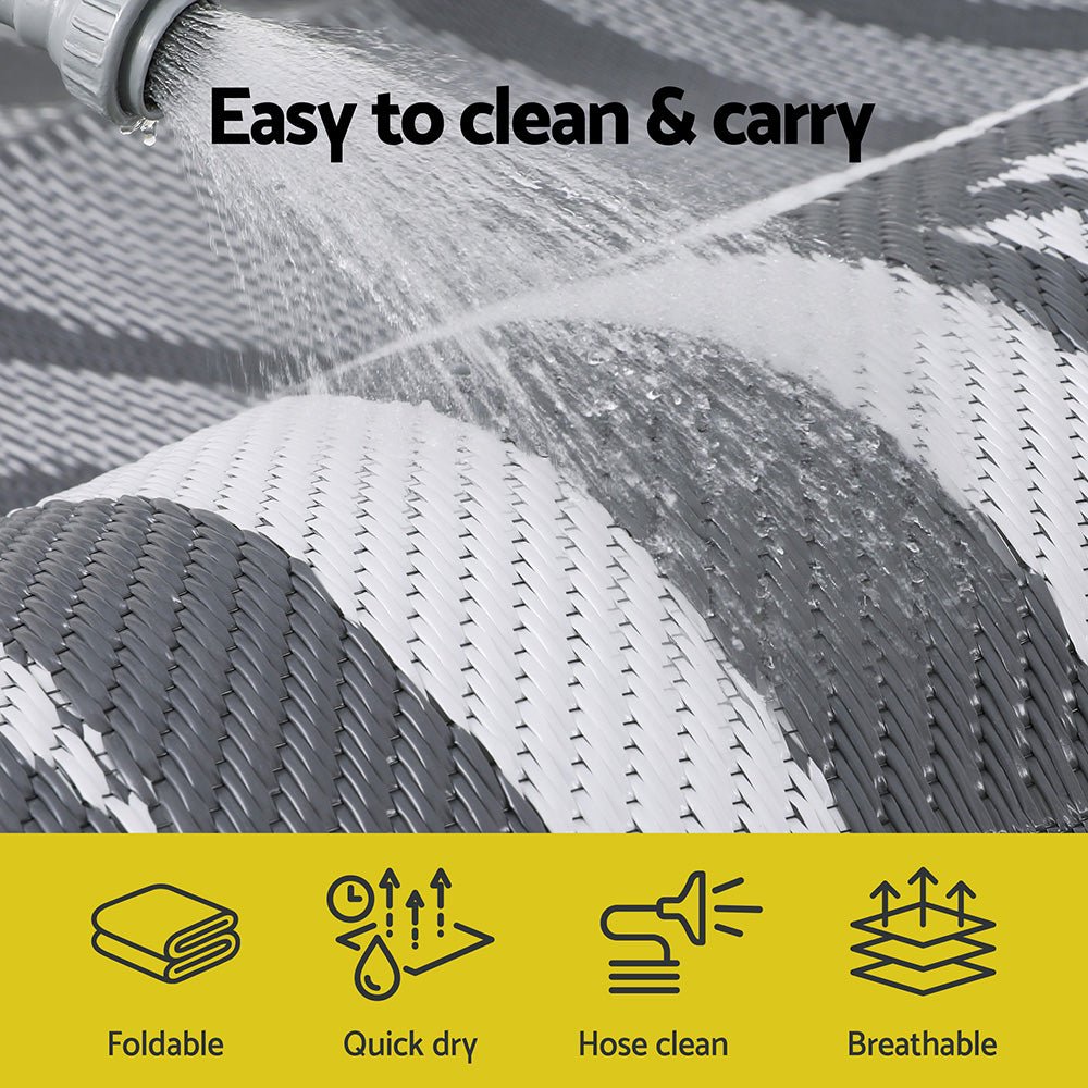 Outdoor Rugs 152x244cm Large Carpet Reversible Area Mat PP Dual - Sided Patio Rug Leaf - Home & Garden > Rugs > Outdoor Rugs - Rivercity House & Home Co. (ABN 18 642 972 209) - Affordable Modern Furniture Australia