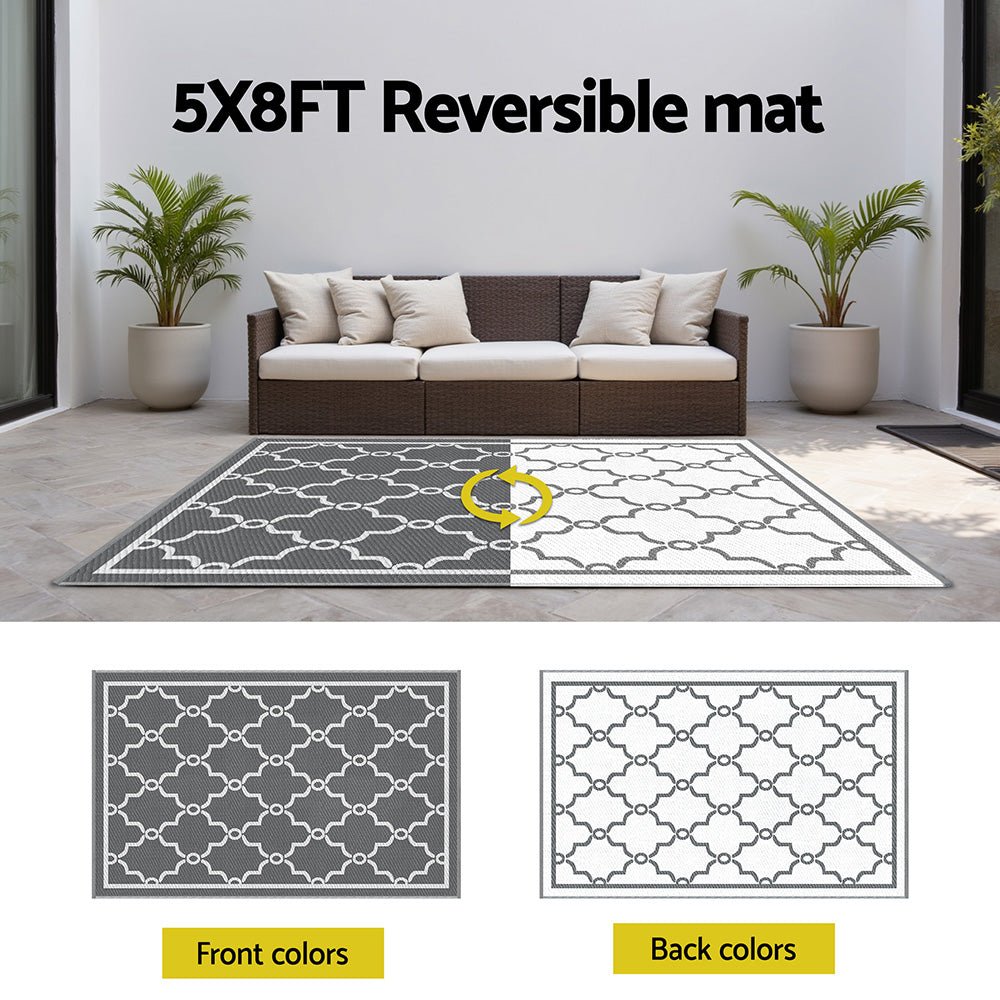 Outdoor Rugs 152x244cm Large Carpet Reversible Area Mat PP Dual - Sided Patio Rug Maroc - Home & Garden > Rugs > Outdoor Rugs - Rivercity House & Home Co. (ABN 18 642 972 209) - Affordable Modern Furniture Australia