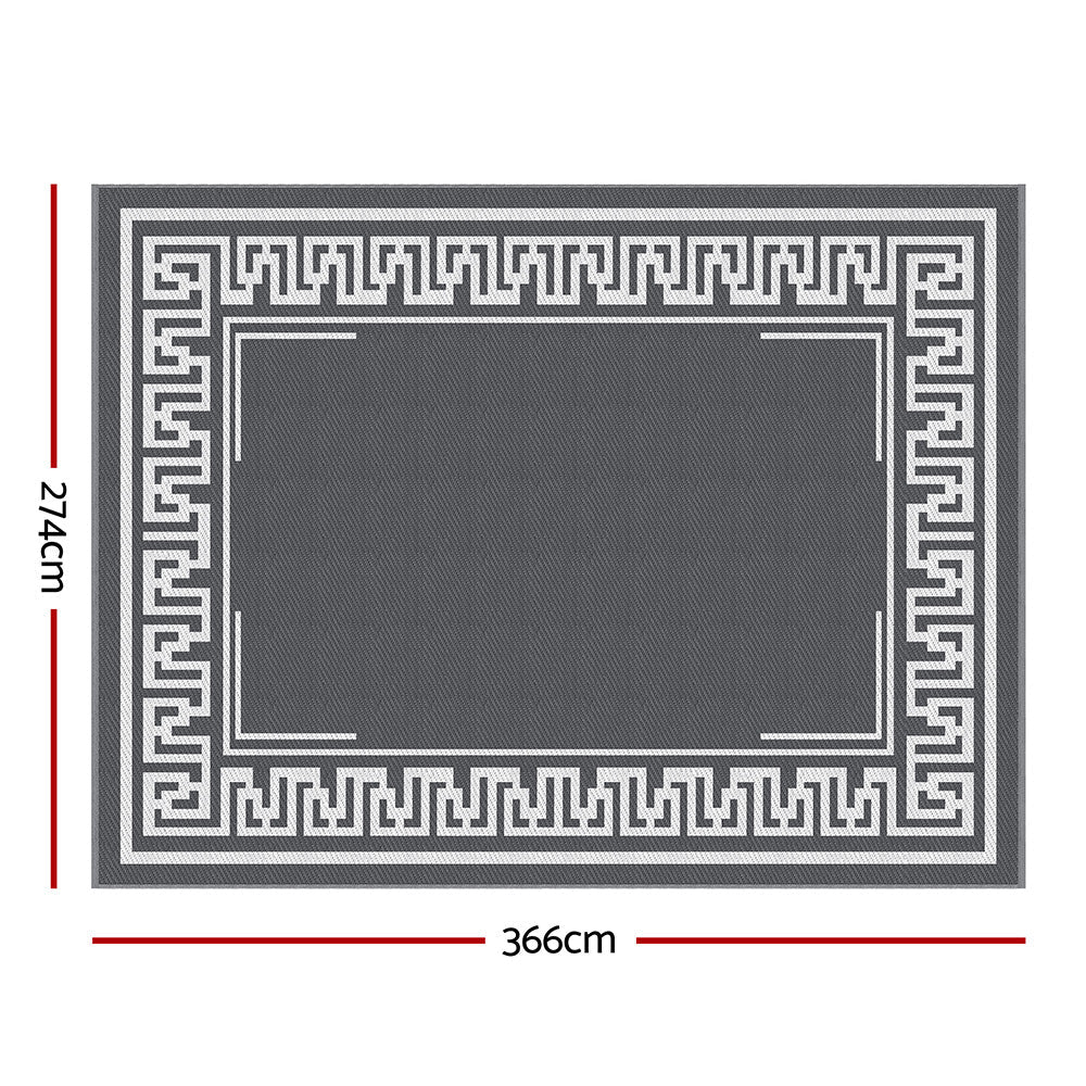 Outdoor Rugs 274x366cm Large Carpet Reversible Area Mat PP Dual - Sided Patio Rug Greek Key - Home & Garden > Rugs > Outdoor Rugs - Rivercity House & Home Co. (ABN 18 642 972 209) - Affordable Modern Furniture Australia