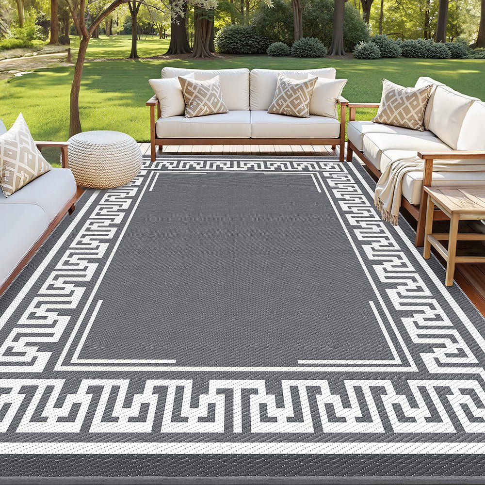 Outdoor Rugs 274x366cm Large Carpet Reversible Area Mat PP Dual - Sided Patio Rug Greek Key - Home & Garden > Rugs > Outdoor Rugs - Rivercity House & Home Co. (ABN 18 642 972 209) - Affordable Modern Furniture Australia