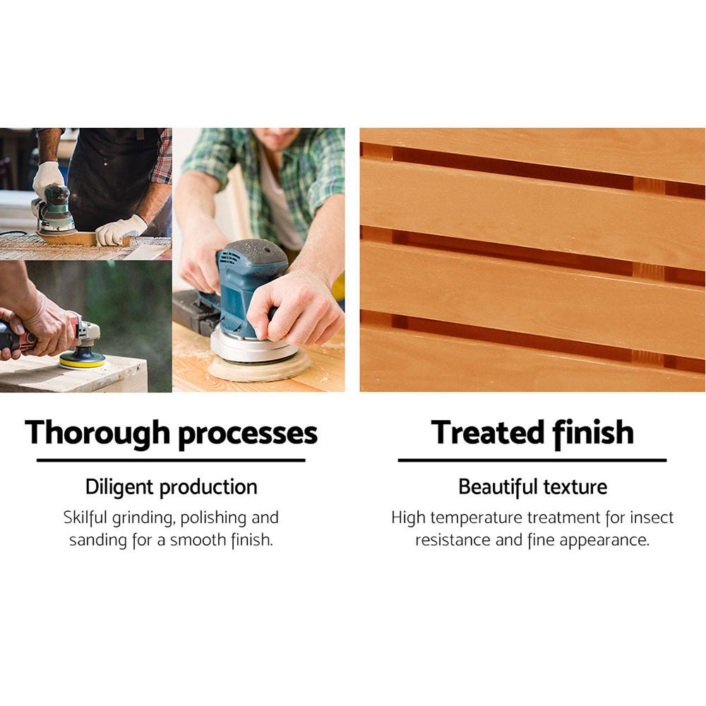 Outdoor Storage Bench Box Wooden Garden Chair 2 Seat Timber Furniture - Furniture > Outdoor > Outdoor Chairs - Rivercity House & Home Co. (ABN 18 642 972 209) - Affordable Modern Furniture Australia