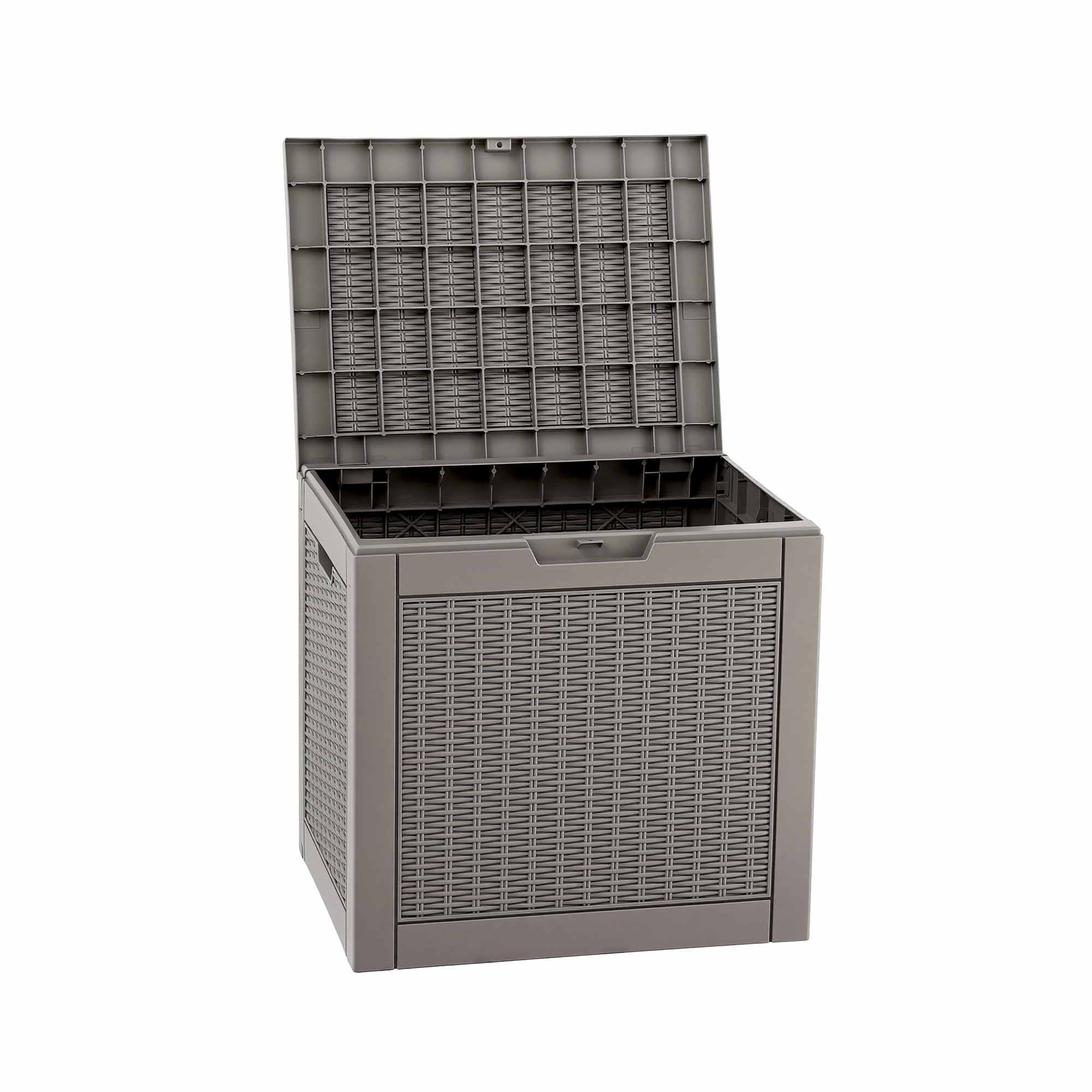 Outdoor Storage Box 118L Container Lockable Garden Toy Tool Rattan-Texture Brown - Furniture > Outdoor > Outdoor Storage Boxes - Rivercity House & Home Co. (ABN 18 642 972 209) - Affordable Modern Furniture Australia