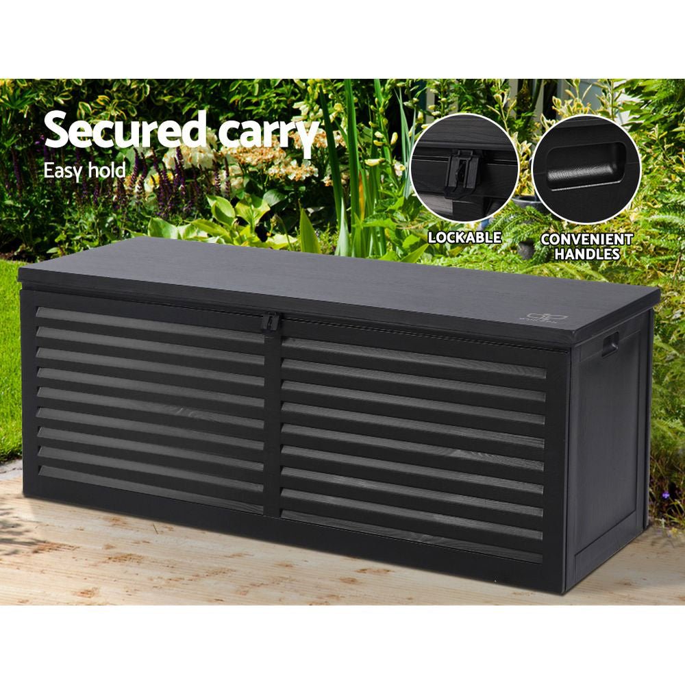 Outdoor Storage Box 390L Container Lockable Toy Tools Shed Deck Garden - Rivercity House & Home Co. (ABN 18 642 972 209) - Affordable Modern Furniture Australia