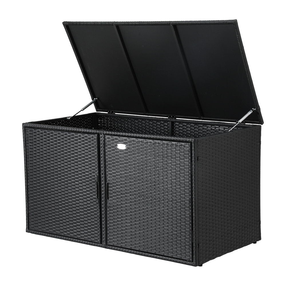 Outdoor Storage Cabinet Box Deck Wicker Shelf Chest Garden Shed Tools Black - Furniture > Outdoor > Outdoor Storage Boxes - Rivercity House & Home Co. (ABN 18 642 972 209) - Affordable Modern Furniture Australia