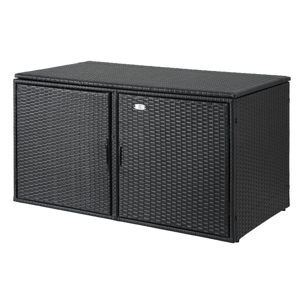 Outdoor Storage Cabinet Box Deck Wicker Shelf Chest Garden Shed Tools Black - Furniture > Outdoor > Outdoor Storage Boxes - Rivercity House & Home Co. (ABN 18 642 972 209) - Affordable Modern Furniture Australia