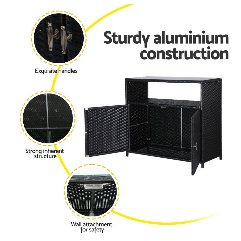 Outdoor Storage Cabinet Box Garage Wicker Shed Tools Shelf Chest Garden - Furniture > Outdoor > Outdoor Storage Boxes - Rivercity House & Home Co. (ABN 18 642 972 209) - Affordable Modern Furniture Australia