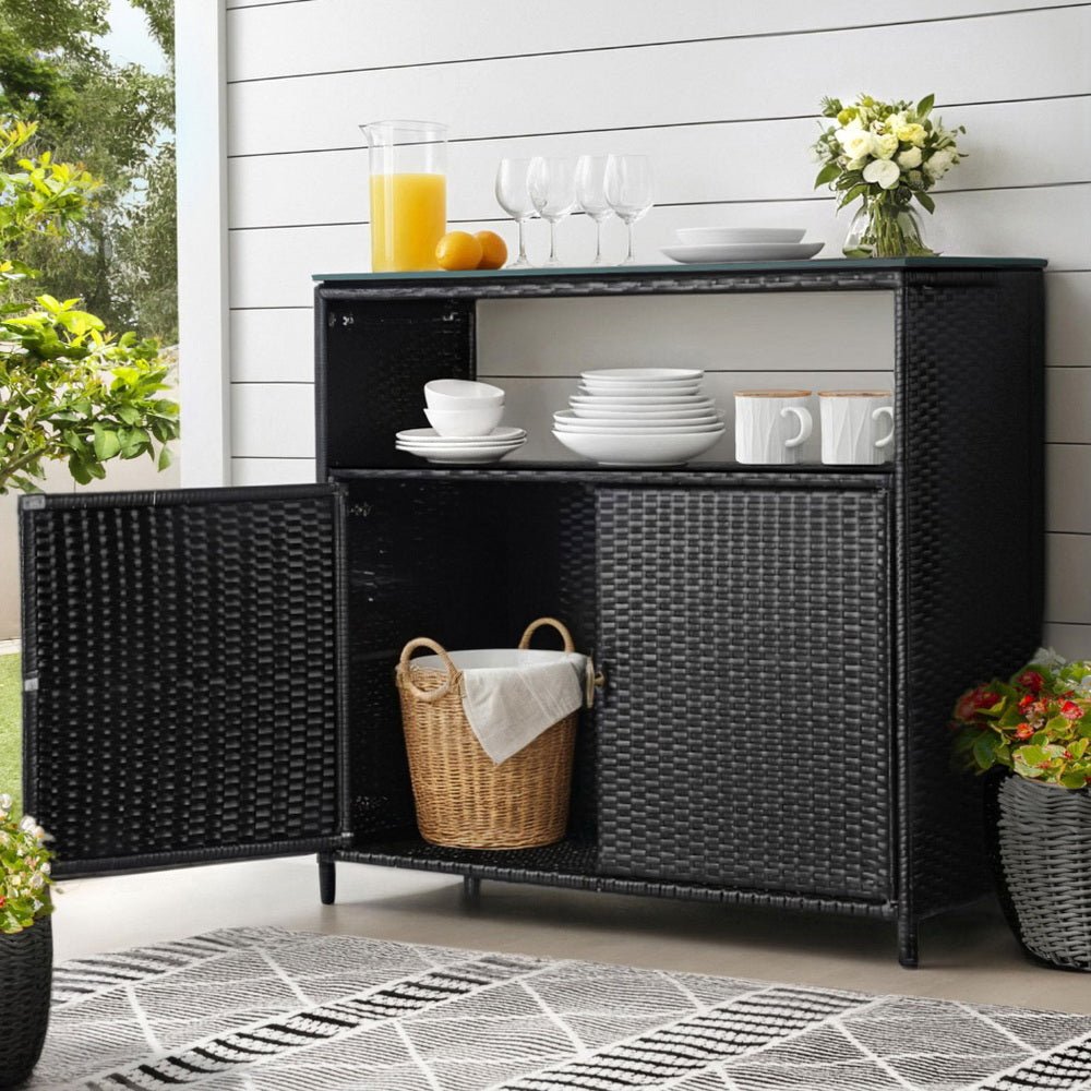 Outdoor Storage Cabinet Box Garage Wicker Shed Tools Shelf Chest Garden - Furniture > Outdoor > Outdoor Storage Boxes - Rivercity House & Home Co. (ABN 18 642 972 209) - Affordable Modern Furniture Australia