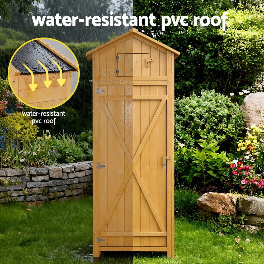 Outdoor Storage Cabinet Cupboard Folding Table Tool Organizer Shed Adjustable - Furniture > Office > Storage Cabinets - Rivercity House & Home Co. (ABN 18 642 972 209) - Affordable Modern Furniture Australia