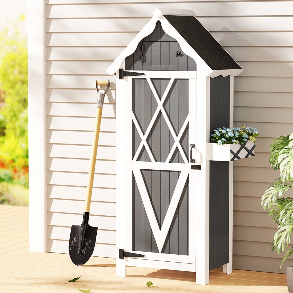 Outdoor Storage Cabinet Shed Box Wooden Shelf Chest Garden Furniture - Furniture > Outdoor > Outdoor Chairs - Rivercity House & Home Co. (ABN 18 642 972 209) - Affordable Modern Furniture Australia