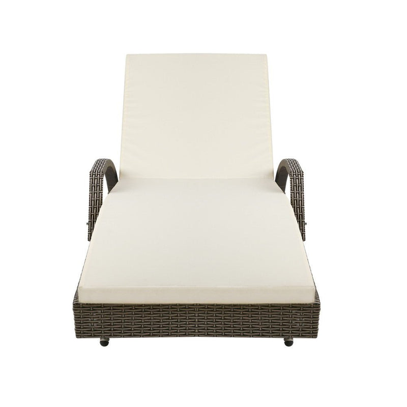 Outdoor Sun Lounge - Grey - Rivercity House & Home Co. (ABN 18 642 972 209) - Affordable Modern Furniture Australia