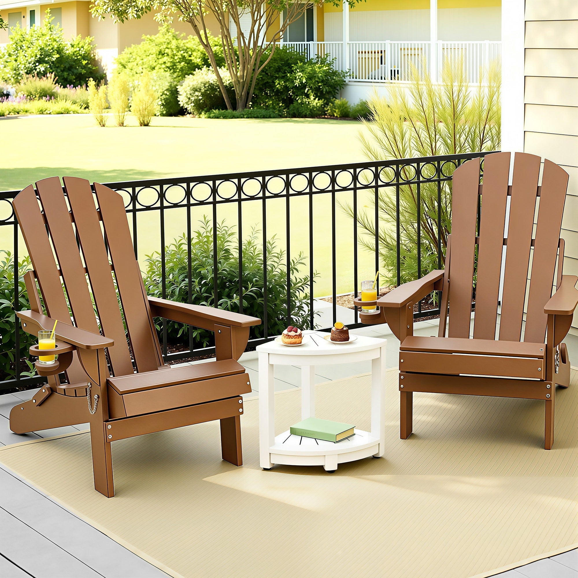 Outdoor Table and Chairs HDPE Folding Adirondack Beach Chair Patio Furniture - Furniture > Outdoor > Outdoor Chairs - Rivercity House & Home Co. (ABN 18 642 972 209) - Affordable Modern Furniture Australia