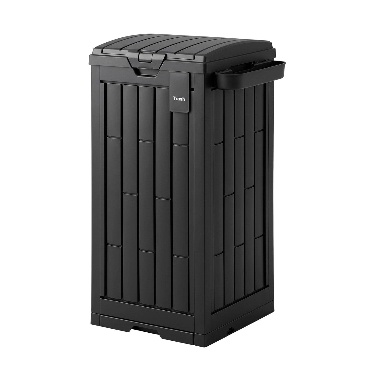 Outdoor Trash Cans Polypropylene Patio Hideaway Bin 110L Black - Furniture > Outdoor > Outdoor Storage Boxes - Rivercity House & Home Co. (ABN 18 642 972 209) - Affordable Modern Furniture Australia