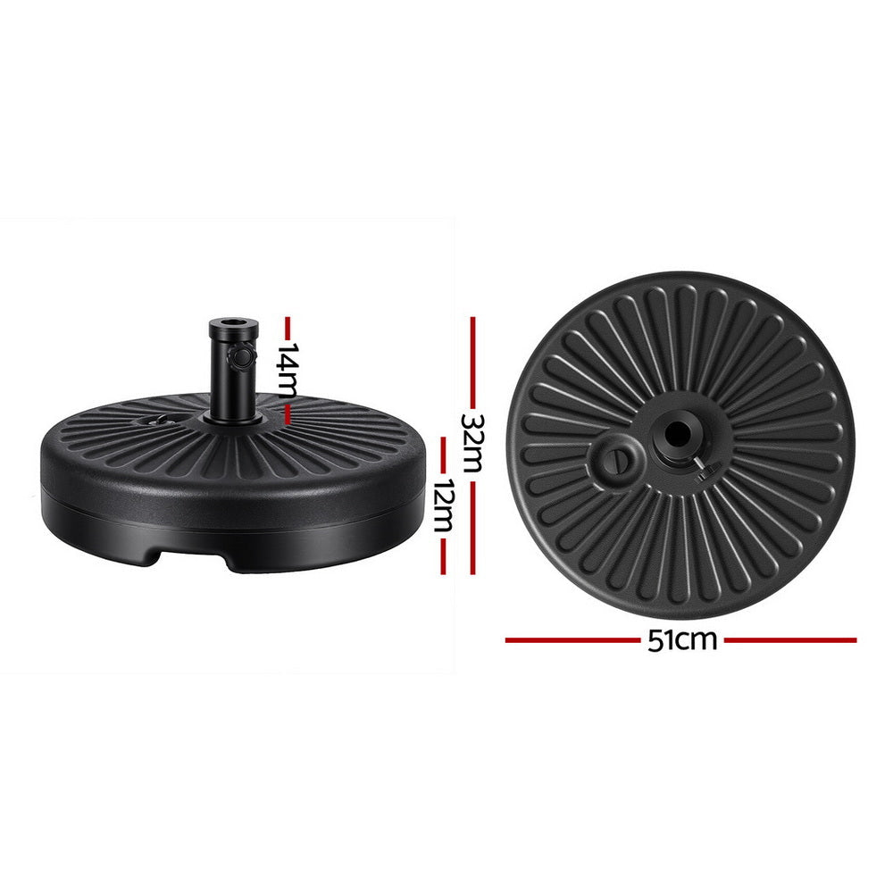 Outdoor Umbrella Base Weight Round Plastic Pole Holder 30 - 48mm Beach - Home & Garden > Shading > Umbrellas & Sunshades - Rivercity House & Home Co. (ABN 18 642 972 209) - Affordable Modern Furniture Australia