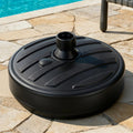 Outdoor Umbrella Base 35-38mm Round Plastic Pole Holder - Black