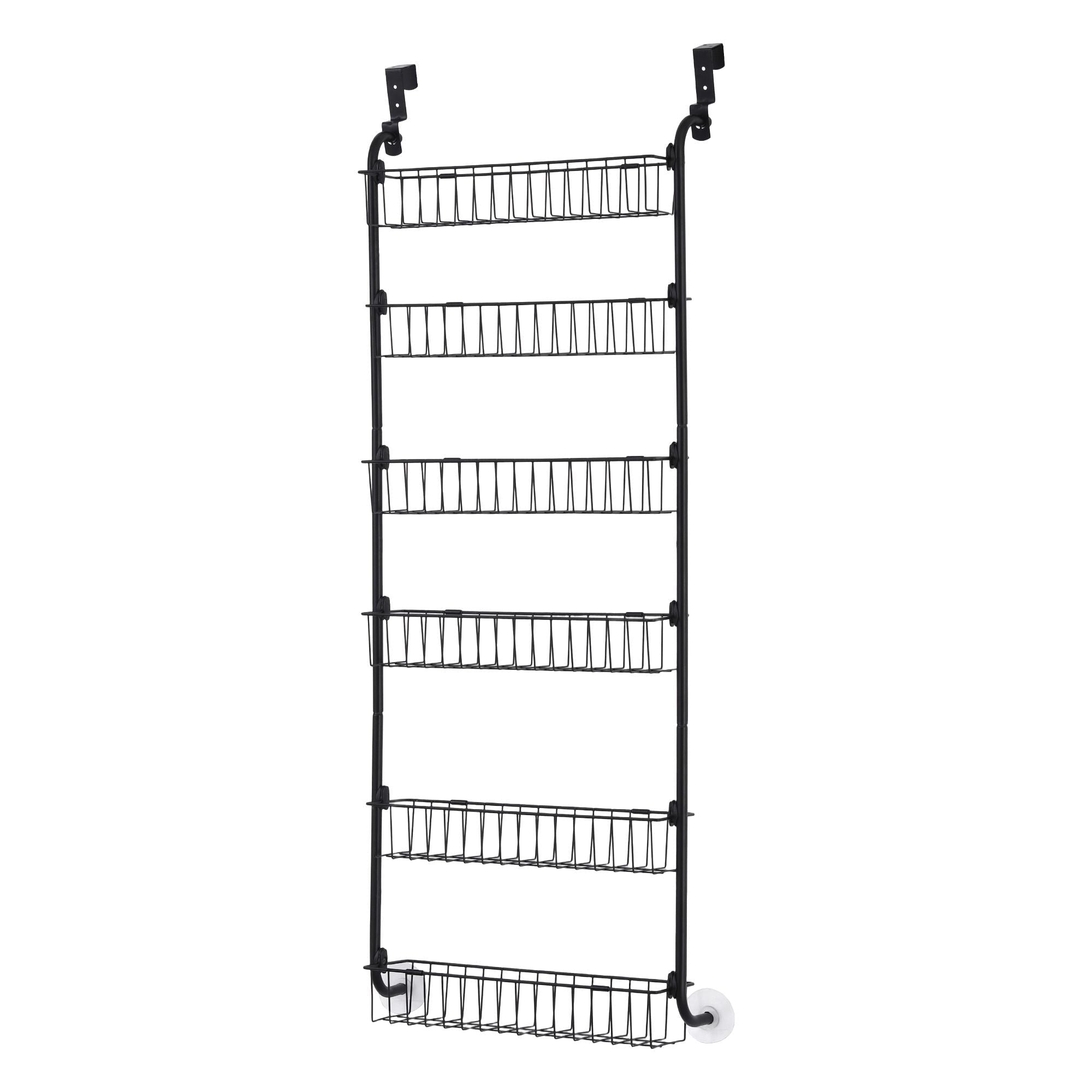 Over Door Storage Hanger Pantry 6 - Tier Metal Hook Hanging Organiser Black - Tools > Tools Storage > Wall Storage Racks - Rivercity House & Home Co. (ABN 18 642 972 209) - Affordable Modern Furniture Australia