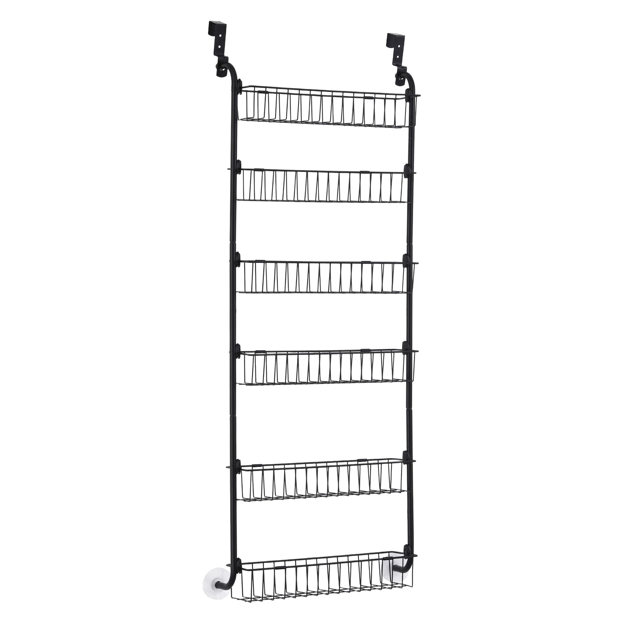 Over Door Storage Hanger Pantry 6 - Tier Metal Hook Hanging Organiser Black - Tools > Tools Storage > Wall Storage Racks - Rivercity House & Home Co. (ABN 18 642 972 209) - Affordable Modern Furniture Australia