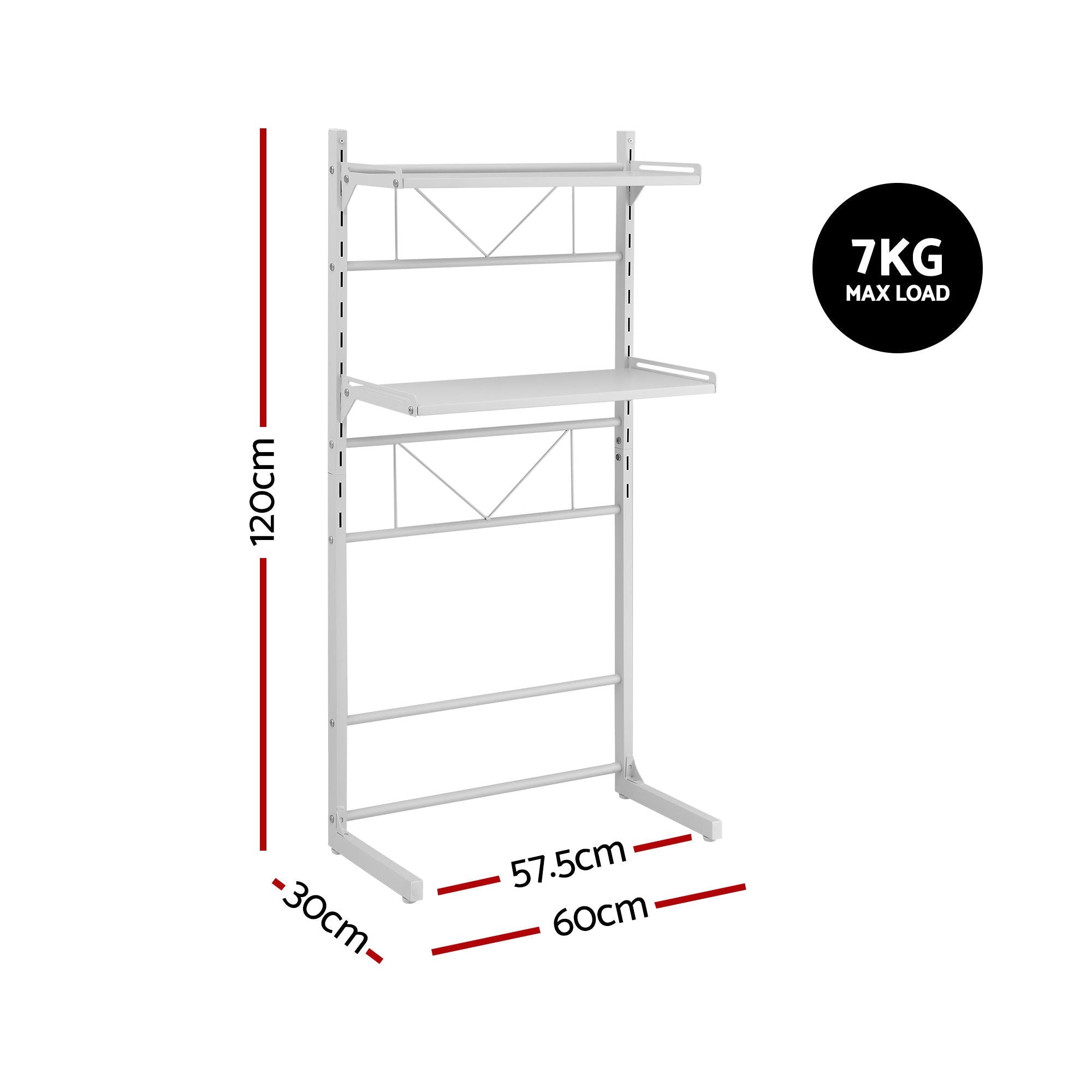 Over Toilet Bathroom Storage Shelf Rack Over Toilet 2 Tier - Furniture > Bathroom > Bathroom Cabinets, Cupboards & Storage - Rivercity House & Home Co. (ABN 18 642 972 209) - Affordable Modern Furniture Australia