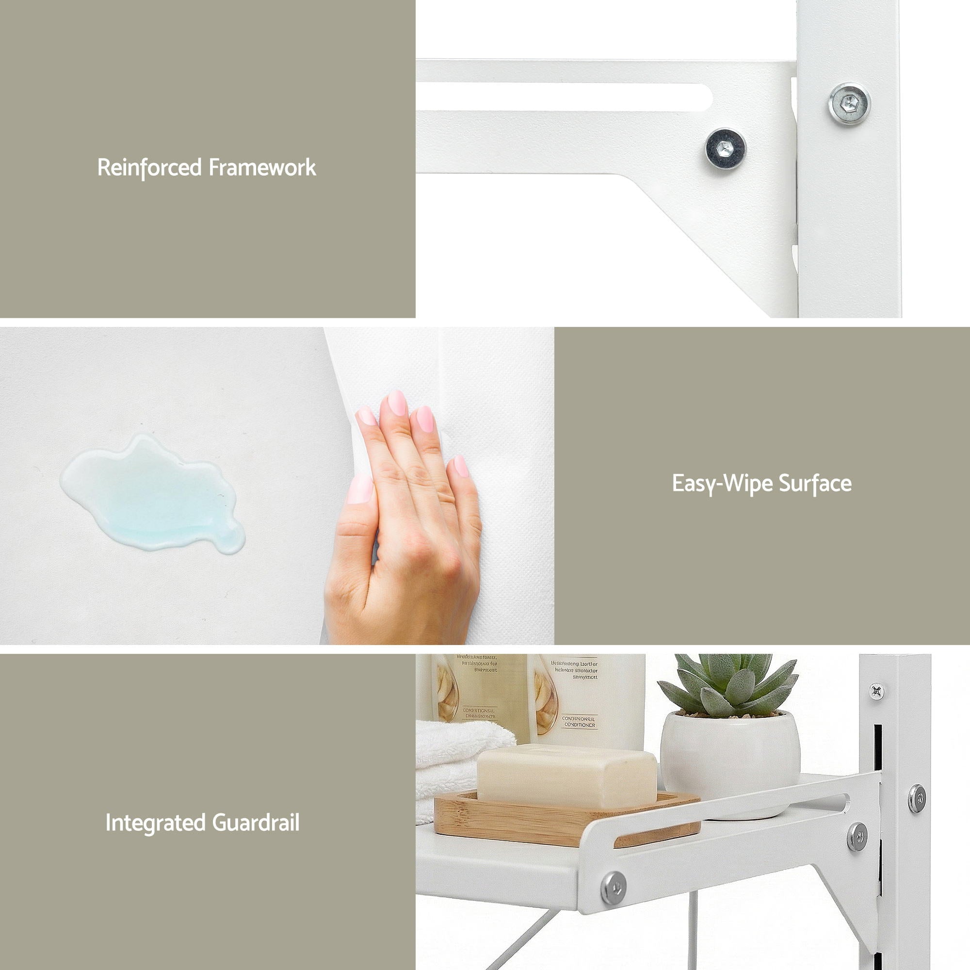 Over Toilet Bathroom Storage Shelf Rack Over Toilet 2 Tier - Furniture > Bathroom > Bathroom Cabinets, Cupboards & Storage - Rivercity House & Home Co. (ABN 18 642 972 209) - Affordable Modern Furniture Australia