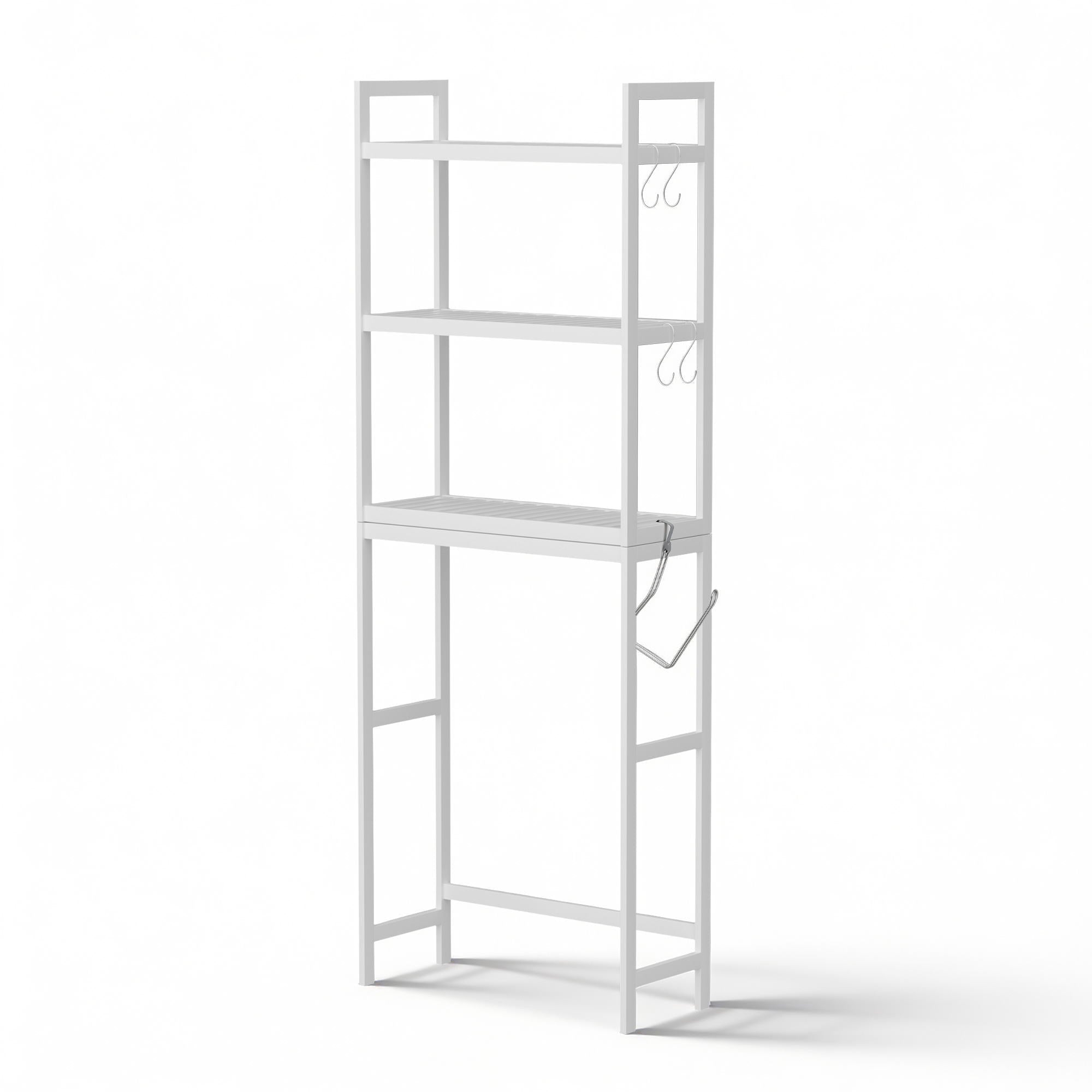 Over Toilet Storage Bathroom Rack Space Saving 3 Tier Organiser White - Furniture > Bathroom > Bathroom Cabinets, Cupboards & Storage - Rivercity House & Home Co. (ABN 18 642 972 209) - Affordable Modern Furniture Australia