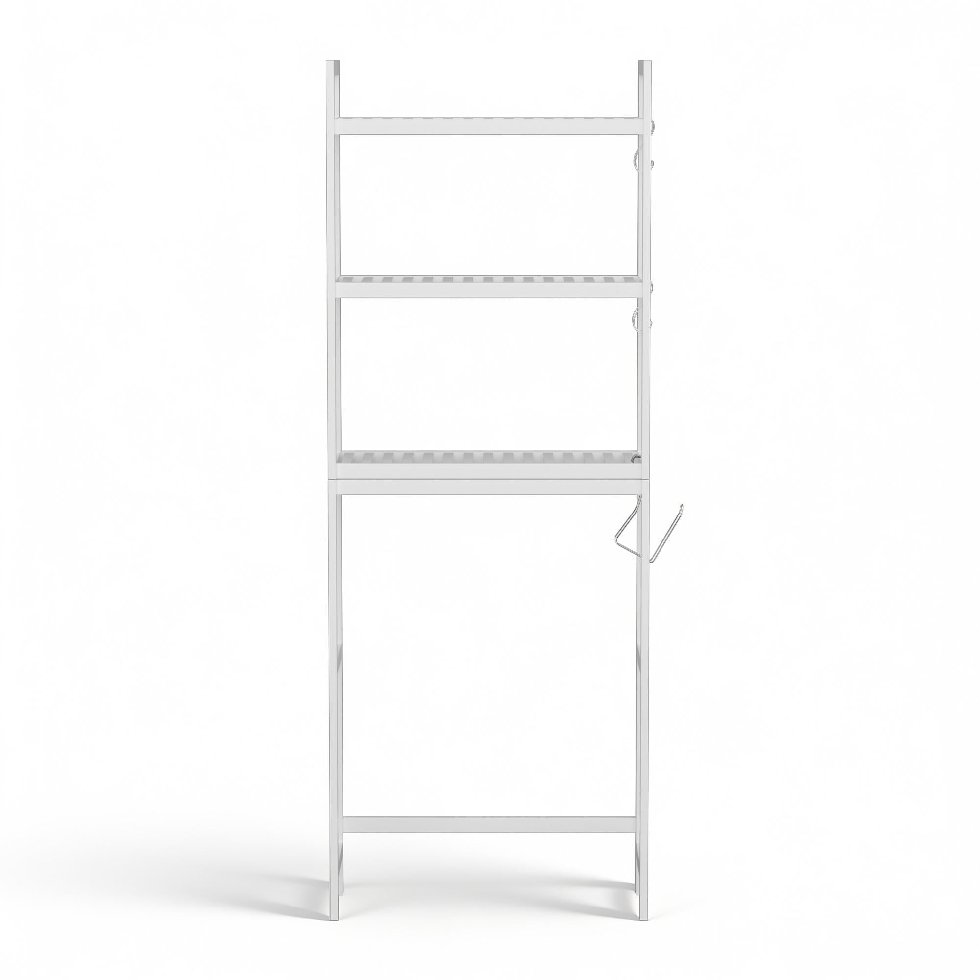 Over Toilet Storage Bathroom Rack Space Saving 3 Tier Organiser White - Furniture > Bathroom > Bathroom Cabinets, Cupboards & Storage - Rivercity House & Home Co. (ABN 18 642 972 209) - Affordable Modern Furniture Australia