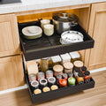 Pack Pull Out Cabinet Organiser with Adjustable Slide Out Shelves and Easy Installation - Black