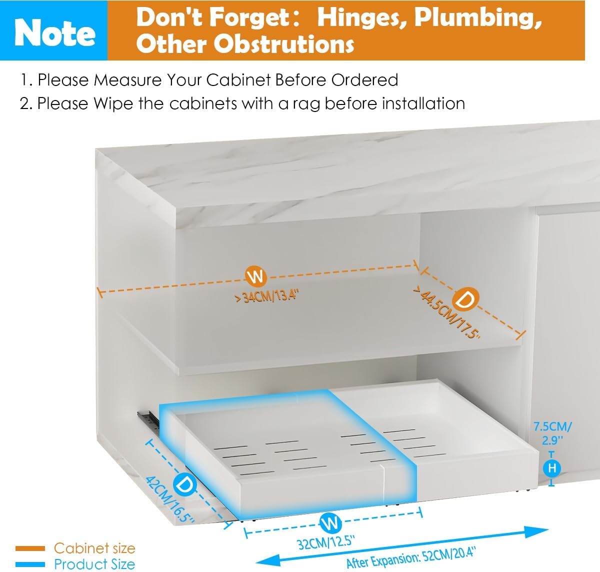 Pack Pull Out Cabinet Organizer Expandable for Cabinets with Adjustable Slide Out Shelves and Easy Installation (White) - Home & Garden > DIY > Kitchen & Bathroom DIY - Rivercity House & Home Co. (ABN 18 642 972 209) - Affordable Modern Furniture Australia