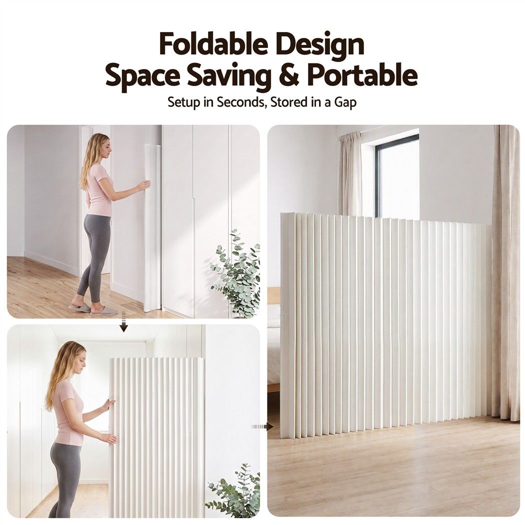 Paper Room Divider Folding Partition Screen Honeycomb Privacy Screen Freestanding 150cm White - Furniture > Bedroom > Room Dividers - Rivercity House & Home Co. (ABN 18 642 972 209) - Affordable Modern Furniture Australia