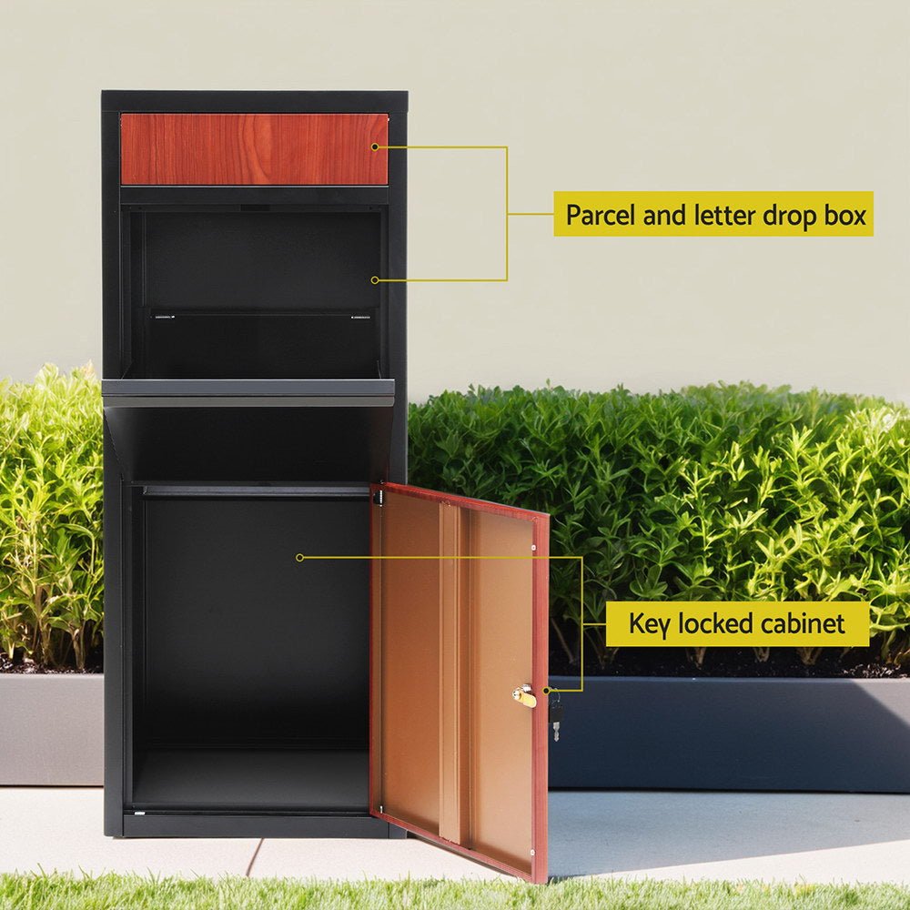 Parcel Letterbox Drop Box Package Black - Home & Garden > Storage > Storage Cabinets & Lockers - Rivercity House & Home Co. (ABN 18 642 972 209) - Affordable Modern Furniture Australia