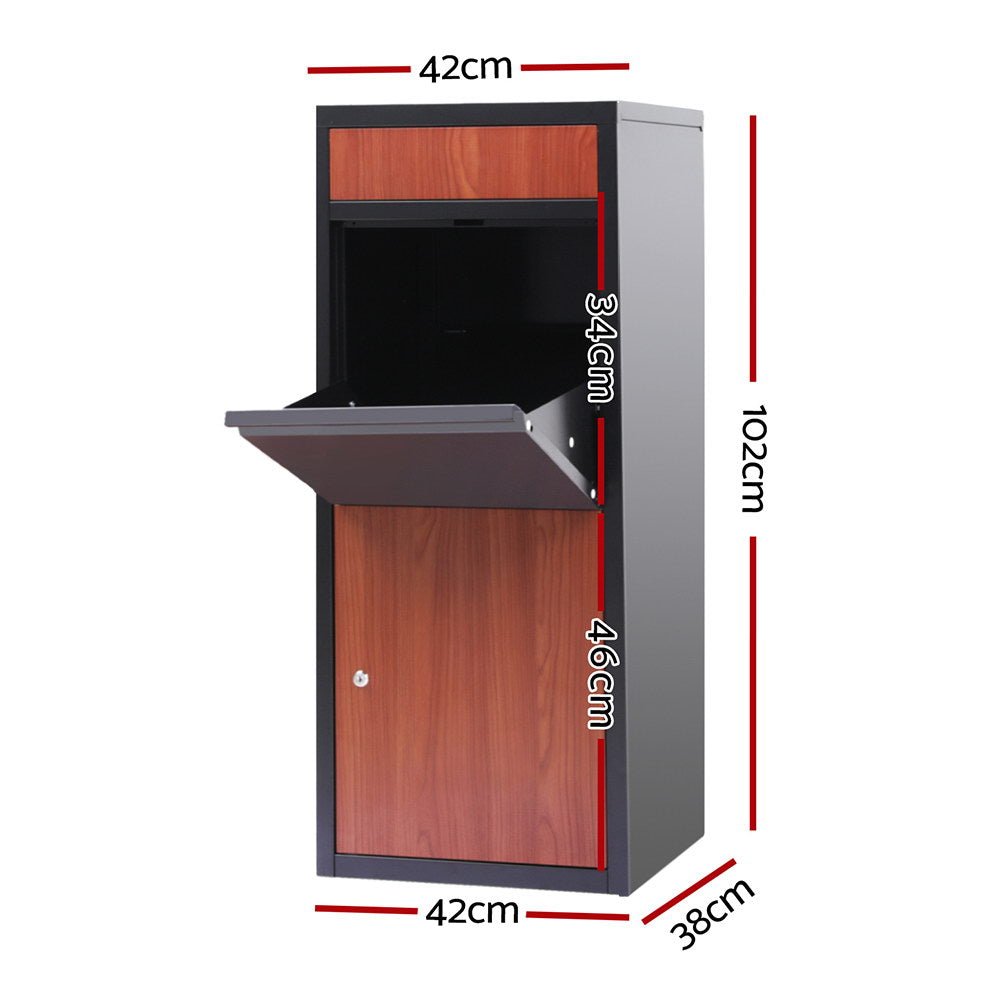 Parcel Letterbox Drop Box Package Black - Home & Garden > Storage > Storage Cabinets & Lockers - Rivercity House & Home Co. (ABN 18 642 972 209) - Affordable Modern Furniture Australia