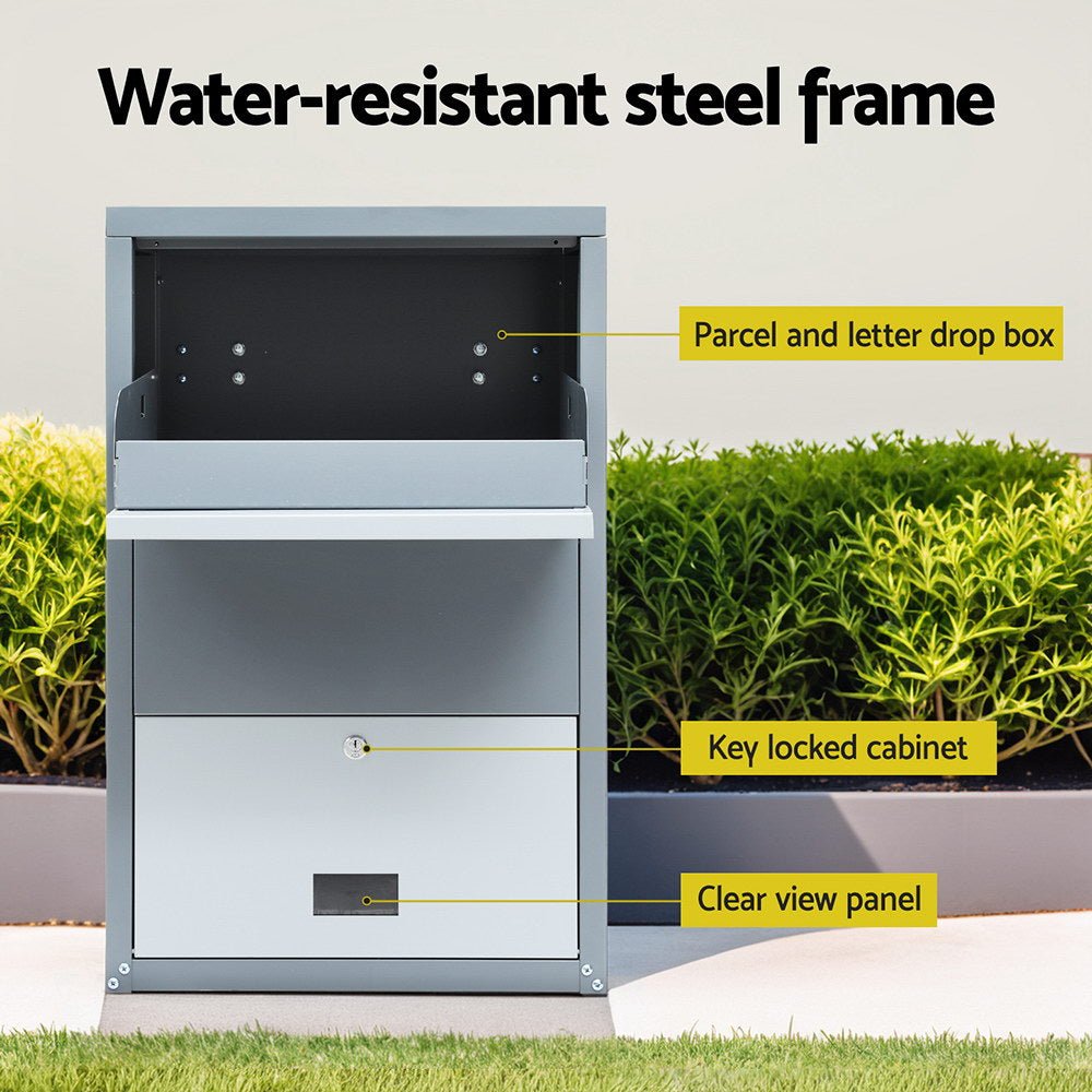 Parcel Letterbox Drop Box Package Grey - Home & Garden > Storage > Storage Cabinets & Lockers - Rivercity House & Home Co. (ABN 18 642 972 209) - Affordable Modern Furniture Australia