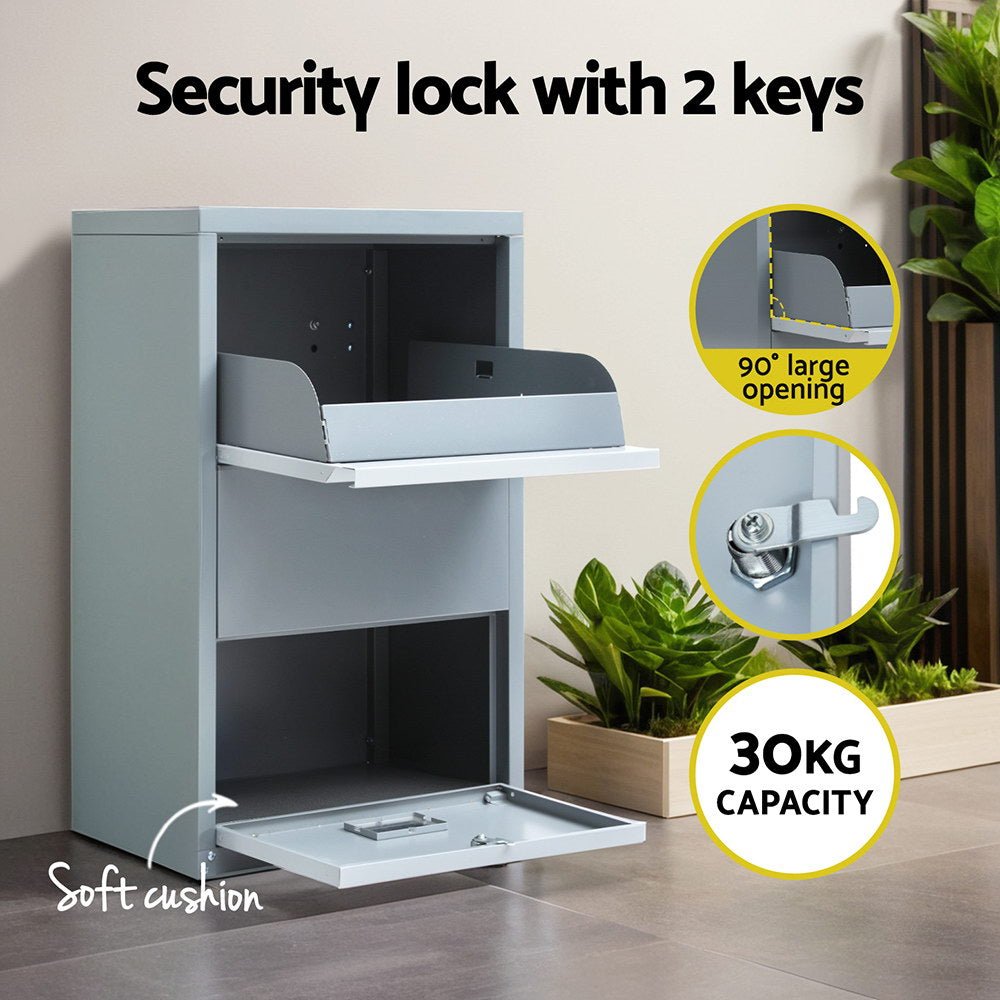 Parcel Letterbox Drop Box Package Grey - Home & Garden > Storage > Storage Cabinets & Lockers - Rivercity House & Home Co. (ABN 18 642 972 209) - Affordable Modern Furniture Australia