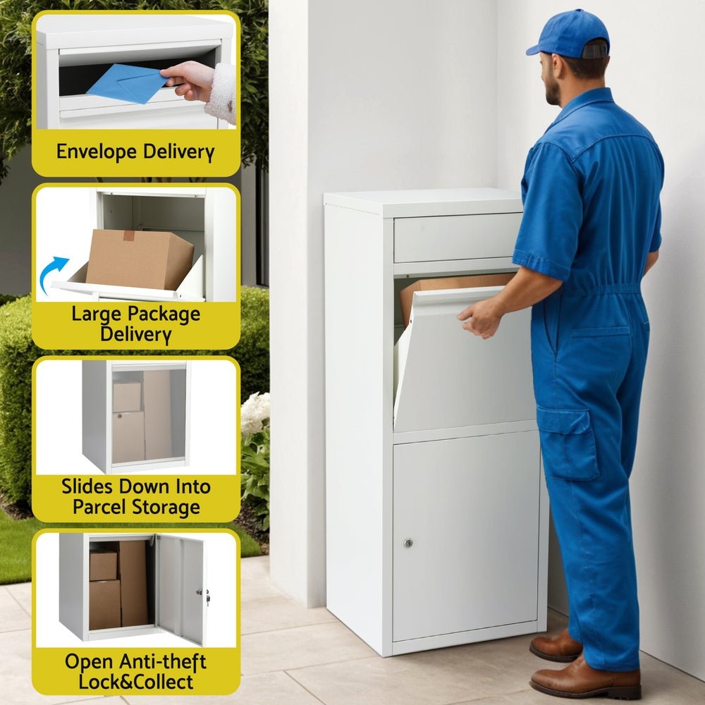 Parcel Letterbox Drop Box Package White - Commercial > Packaging > Postage Satchels & Boxes - Rivercity House & Home Co. (ABN 18 642 972 209) - Affordable Modern Furniture Australia