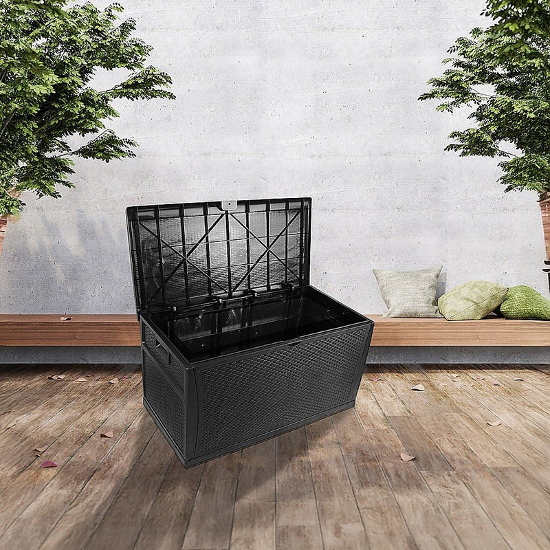 Patio Deck Box Outdoor Storage Plastic Bench Box 450 Litre - Rivercity House & Home Co. (ABN 18 642 972 209) - Affordable Modern Furniture Australia