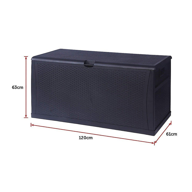 Patio Deck Box Outdoor Storage Plastic Bench Box 450 Litre - Rivercity House & Home Co. (ABN 18 642 972 209) - Affordable Modern Furniture Australia