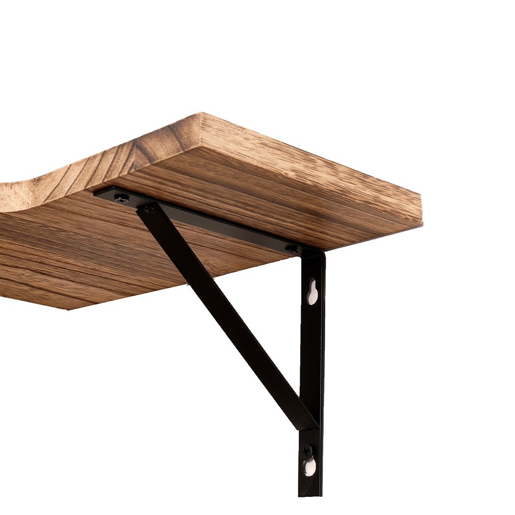 Paulownia Wood DIY Corner Floating Shelf Set of 4 - Natural - Rivercity House & Home Co. (ABN 18 642 972 209) - Affordable Modern Furniture Australia