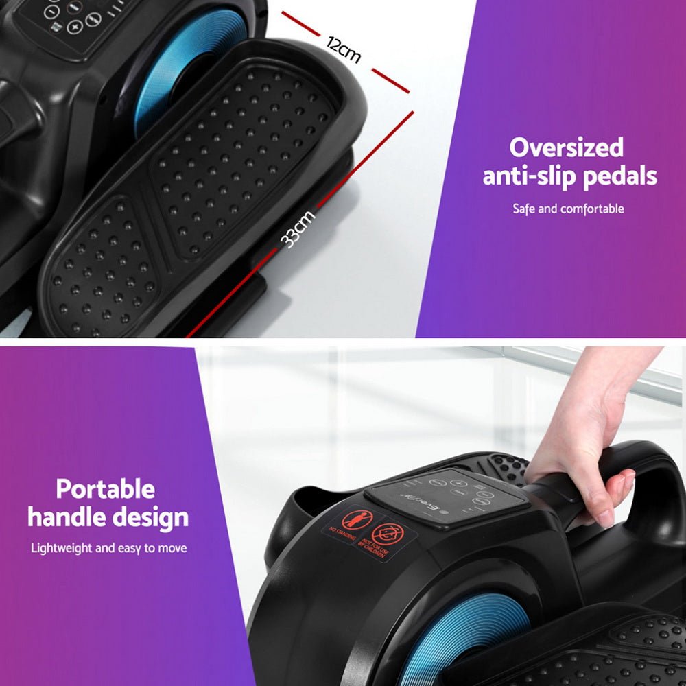 Pedal Exerciser Mini Exercise Bike Elliptical Cross Trainer 50W Blue - Sports & Fitness > Exercise, Gym and Fitness - Rivercity House & Home Co. (ABN 18 642 972 209) - Affordable Modern Furniture Australia