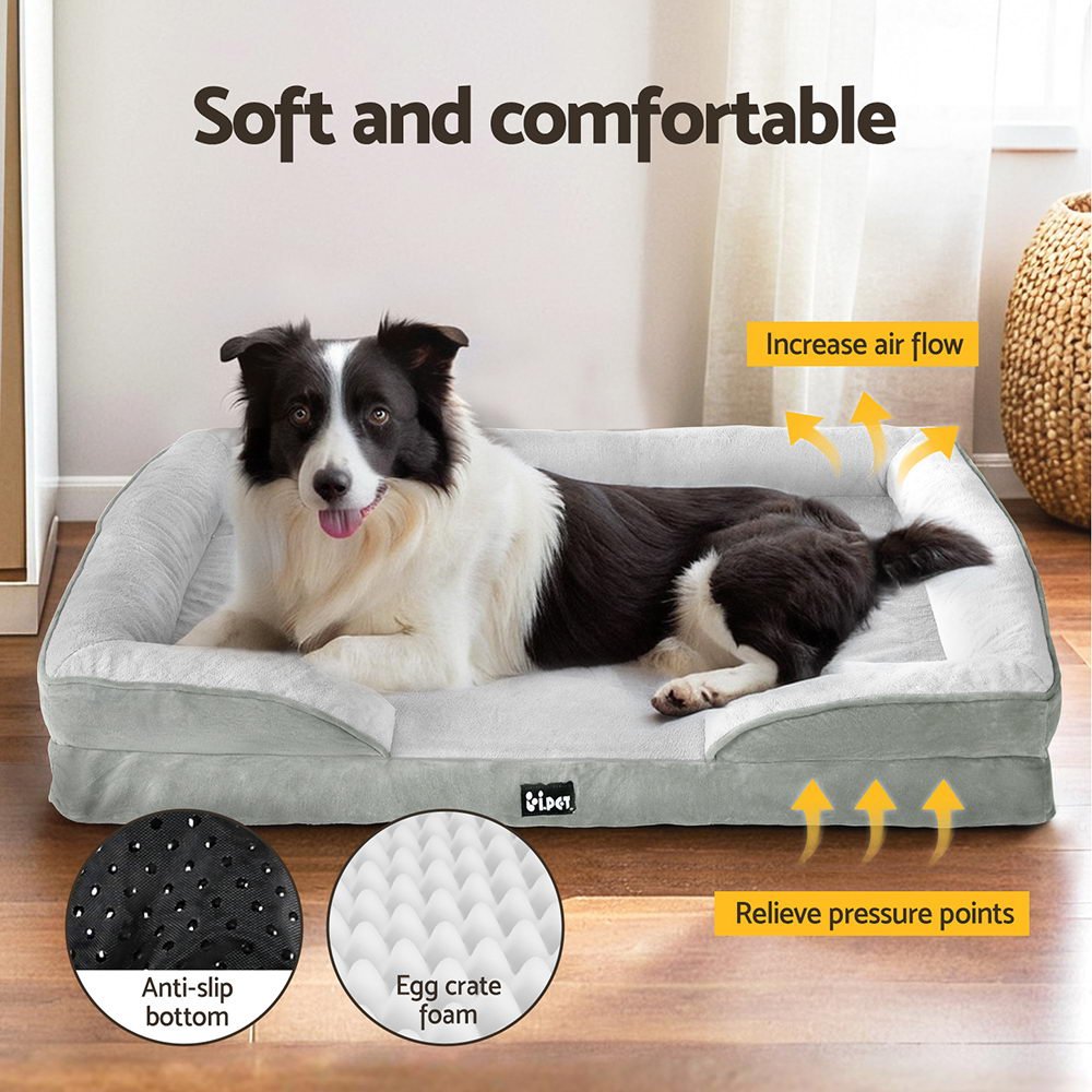 Pet Bed Dog Calming Soft Cushion Egg Crate Large Sofa Removable Washable - Pet Care > Dog Supplies - Rivercity House & Home Co. (ABN 18 642 972 209) - Affordable Modern Furniture Australia