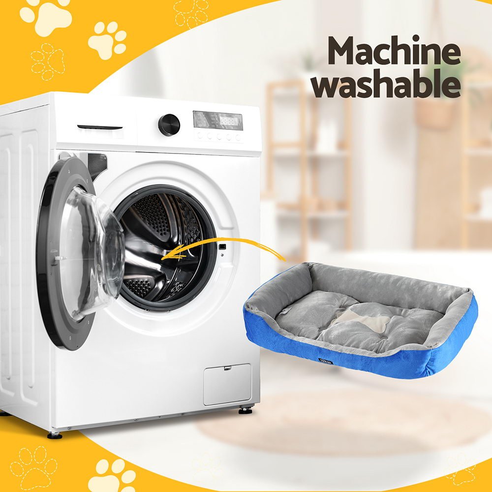 Pet Bed Dog Cat Calming Soft Mat Sleeping Comfy Plush Cave Washable Blue - Pet Care > Dog Supplies - Rivercity House & Home Co. (ABN 18 642 972 209) - Affordable Modern Furniture Australia