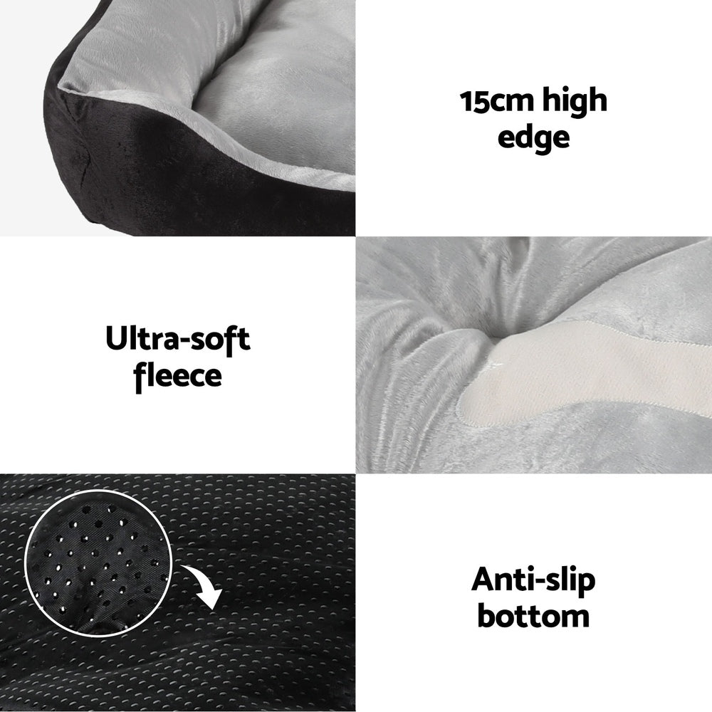 Pet Bed Dog Cat Calming Soft Sleeping Comfy Plush Mat Cave Washable Black - Pet Care > Dog Supplies - Rivercity House & Home Co. (ABN 18 642 972 209) - Affordable Modern Furniture Australia