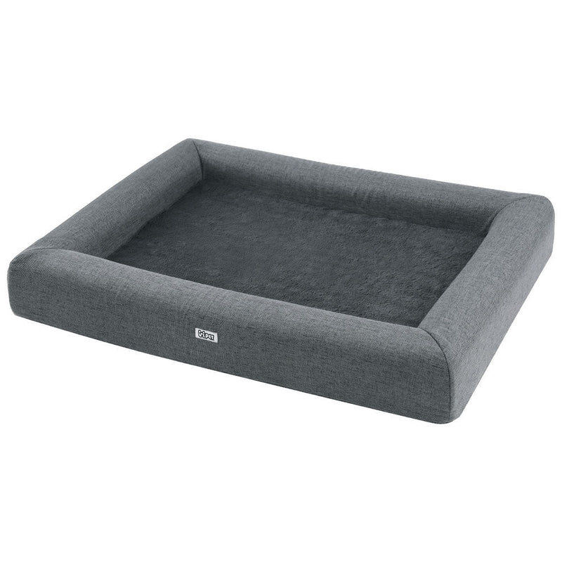 Pet Bed Dog Cat Large Calming Soft Sofa Cushion Egg Crate Washable Grey - Pet Care > Dog Supplies > Dog Beds - Rivercity House & Home Co. (ABN 18 642 972 209) - Affordable Modern Furniture Australia