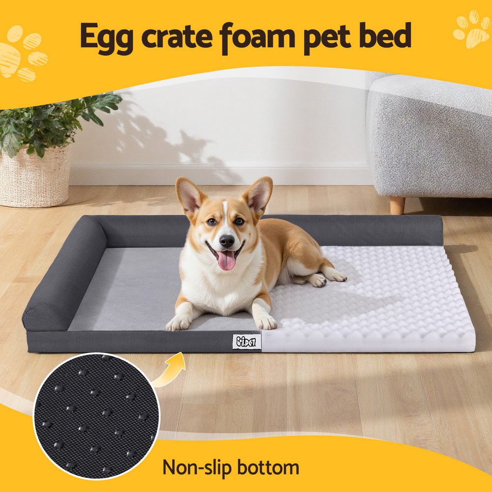 Pet Bed Plush Soft Cushion Egg Crate Large Sofa Platform Removable Washable - Pet Care > Dog Supplies > Dog Beds - Rivercity House & Home Co. (ABN 18 642 972 209) - Affordable Modern Furniture Australia