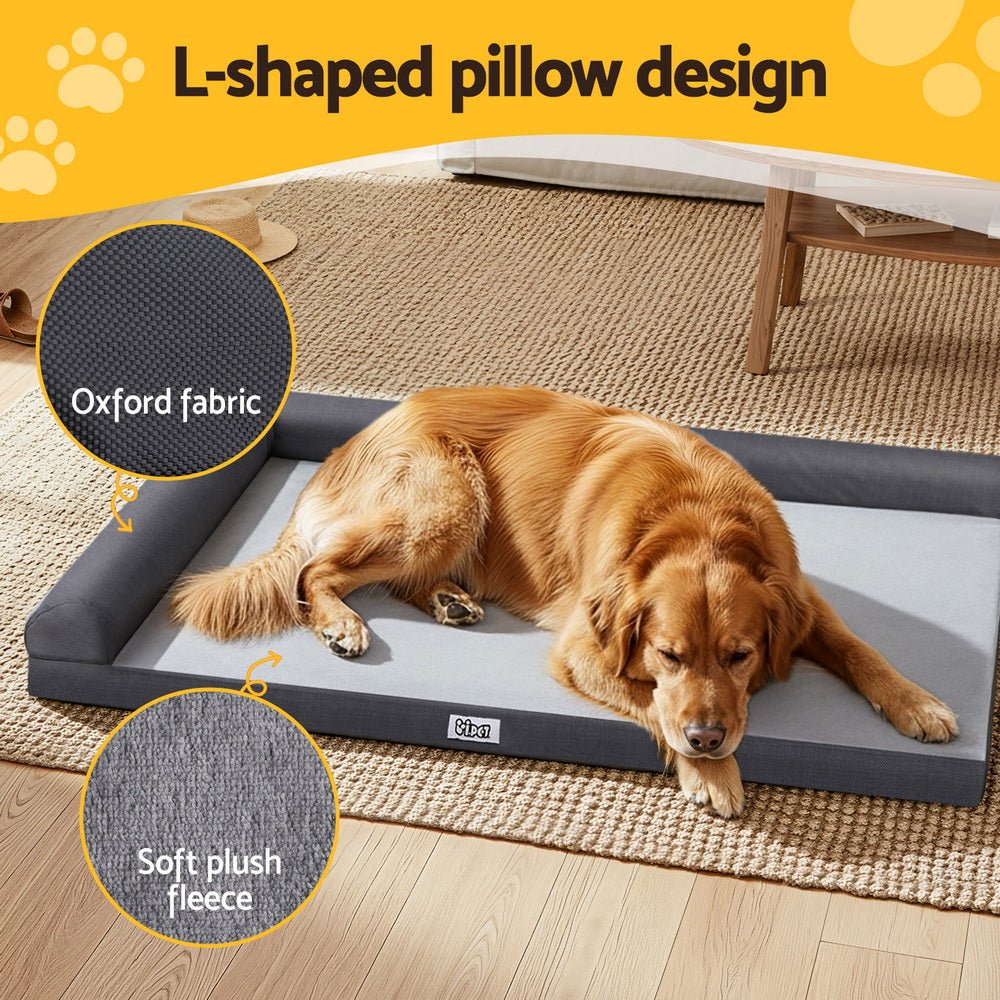 Pet Bed Plush Soft Cushion Egg Crate Large Sofa Platform Removable Washable - Pet Care > Dog Supplies > Dog Beds - Rivercity House & Home Co. (ABN 18 642 972 209) - Affordable Modern Furniture Australia