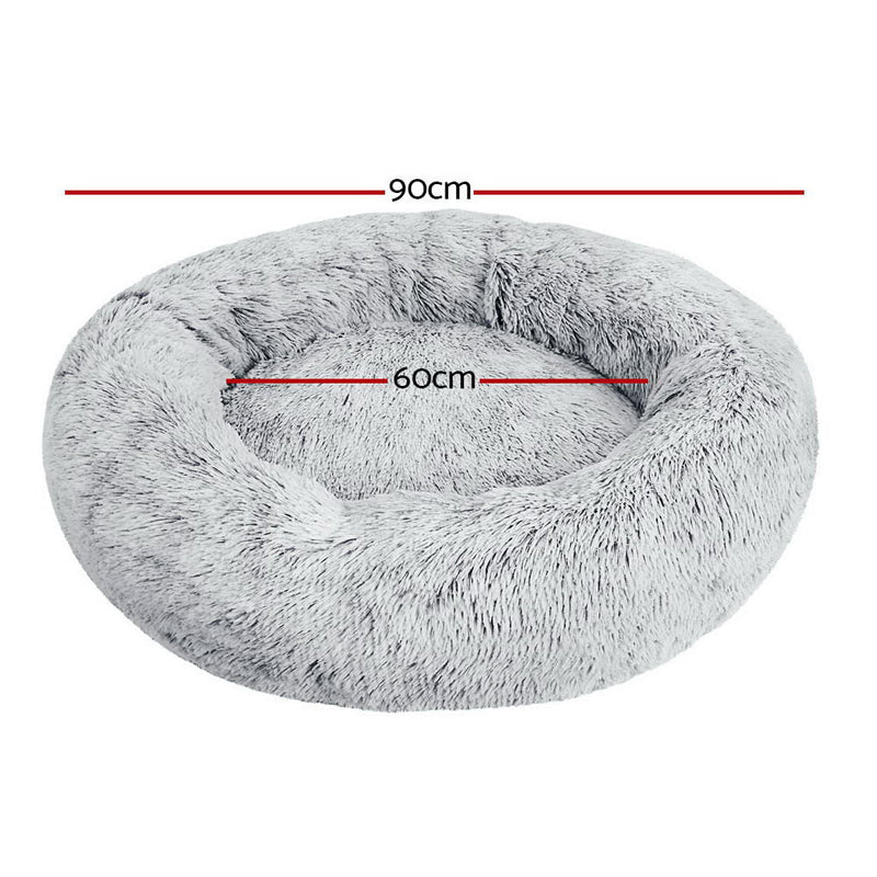 Pet Calming Bed Large 90cm Charcoal Washable - Rivercity House & Home Co. (ABN 18 642 972 209) - Affordable Modern Furniture Australia